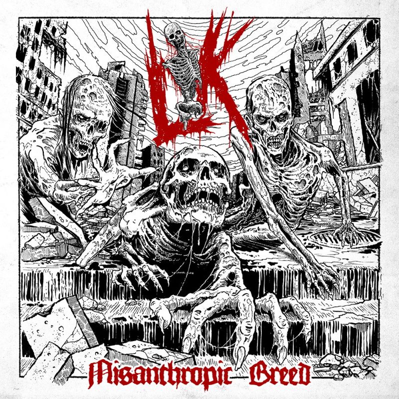 LIK - Misanthropic Breed · WHITE/BLACK LP (Death Metal Vinyl) · Picture 1