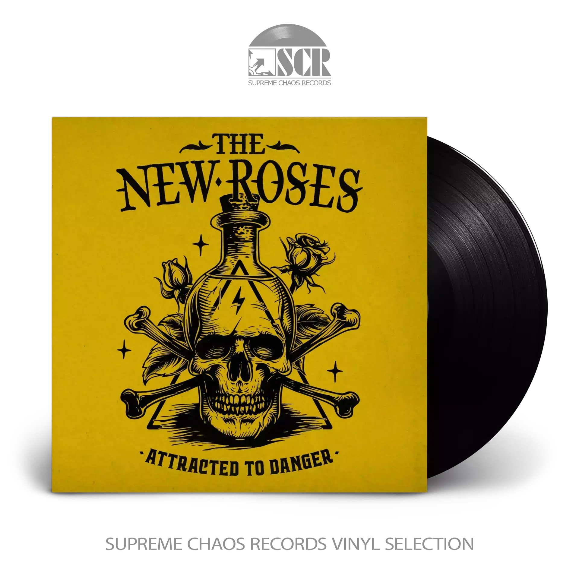 THE NEW ROSES - Attracted To Danger · BLACK LP (Hard Rock Vinyl)