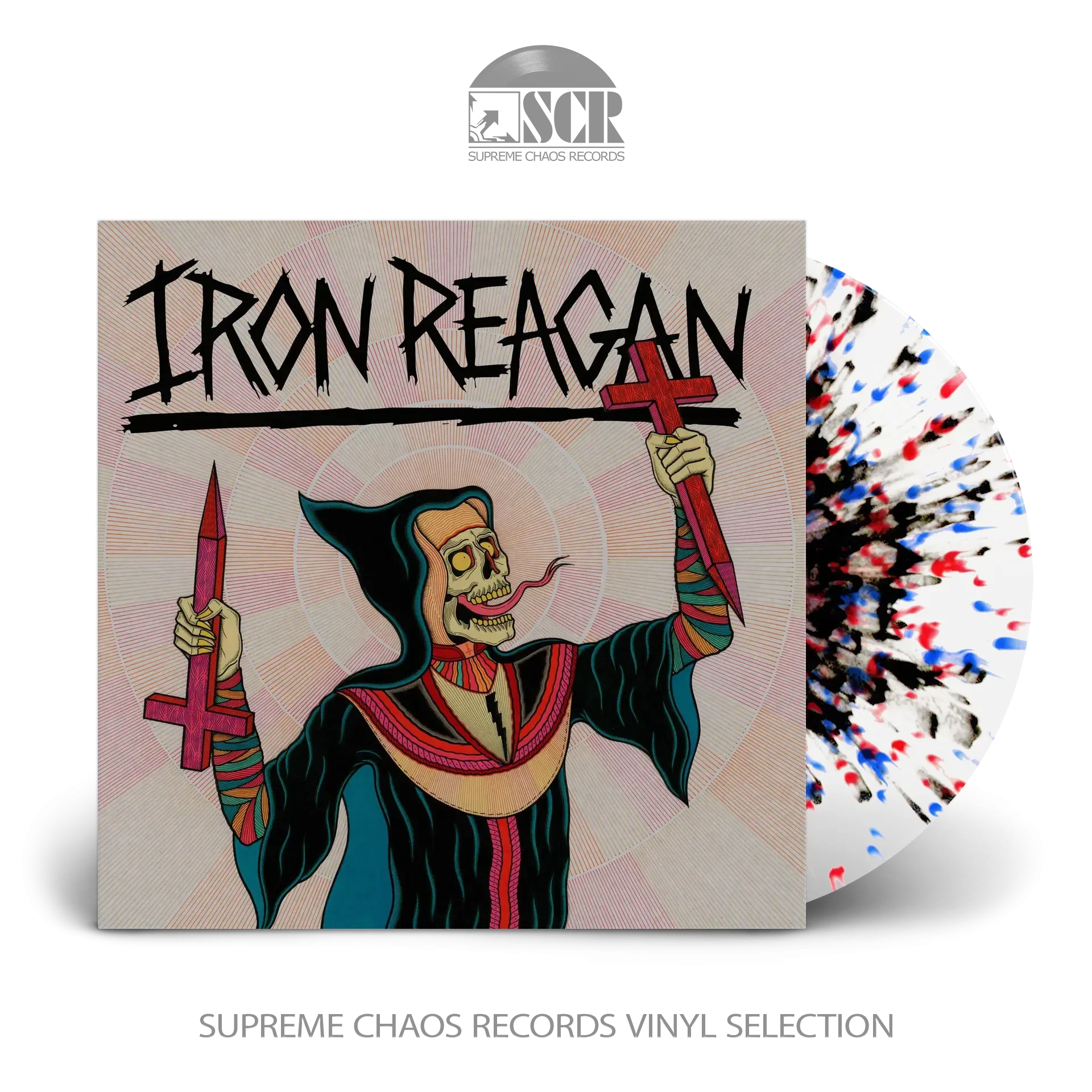IRON REAGAN · Crossover Ministry | CLEAR RAINBOW SPLATTER LP (Thrash Metal/Hardcore Vinyl)
