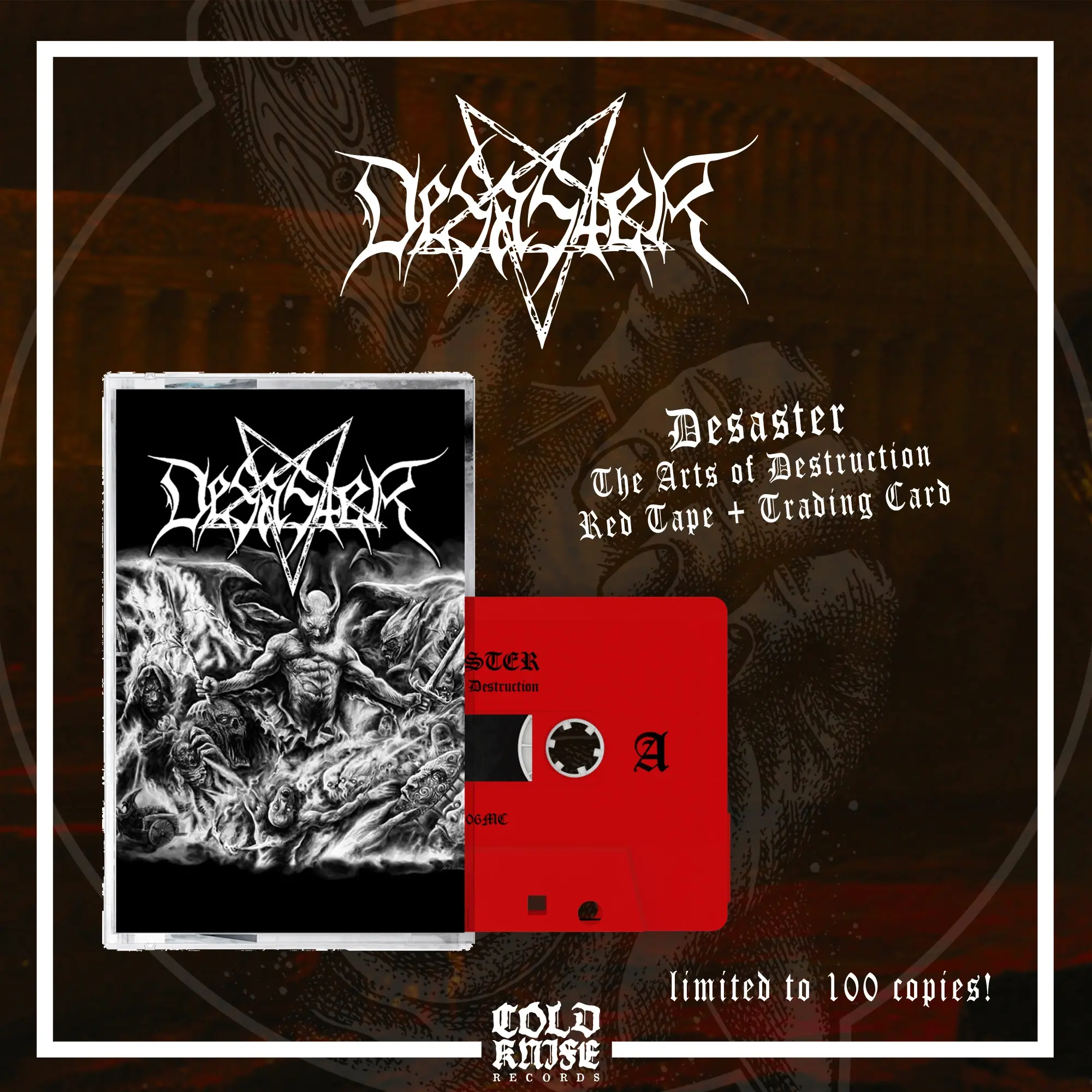 DESASTER · The Arts Of Destruction | RED TAPE (Thrash Metal/Black Metal Tapes)