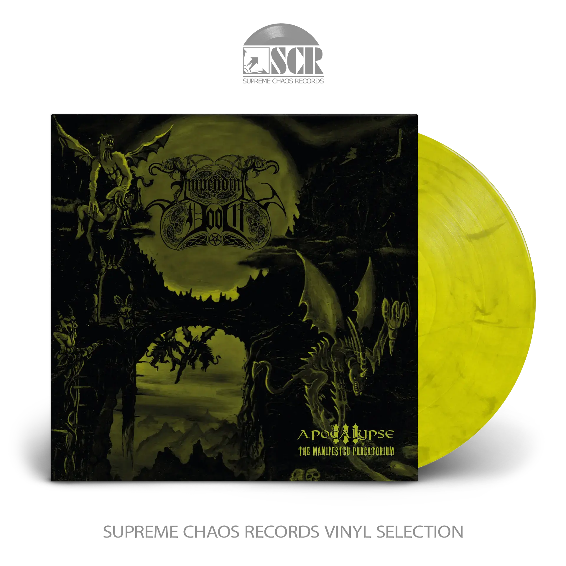 IMPENDING DOOM · Apocalypse III (The Manifested Purgatorium) | YELLOW/BLACK LP (Black Metal/Death Metal/Thrash Metal Vinyl)