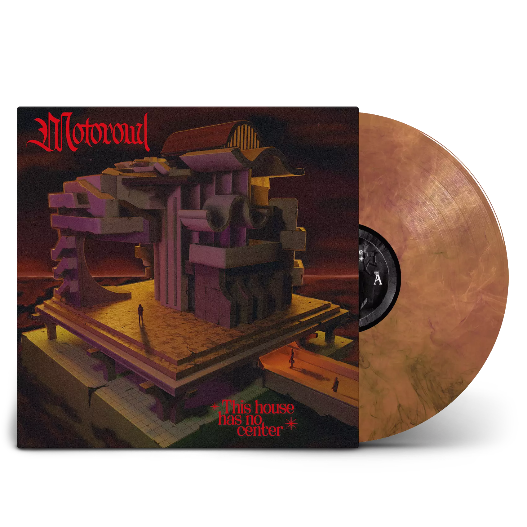 MOTOROWL · This House has no Center | ORANGE/BLACK LP+SHIRT BUNDLE (Doom Rock/Hardrock/Doom Metal Vinyl) · Picture 3
