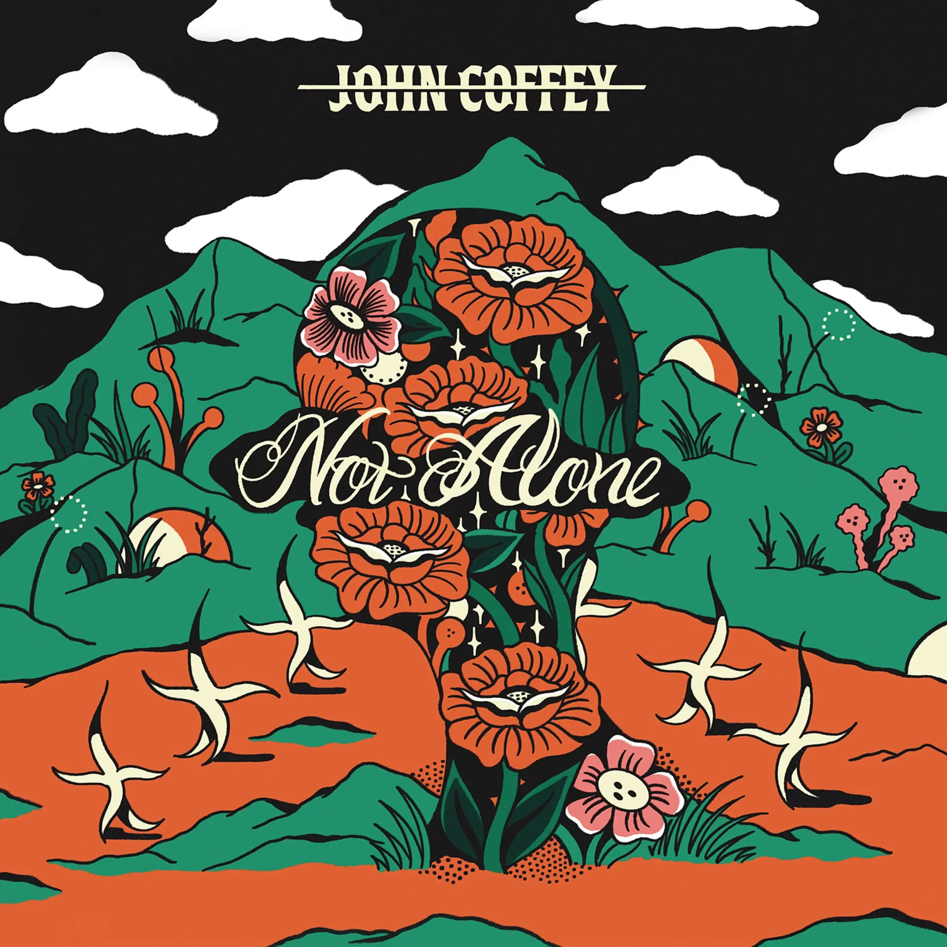 JOHN COFFEY · Not Alone | BLACK LP (Hardcore Vinyl) · Picture 1