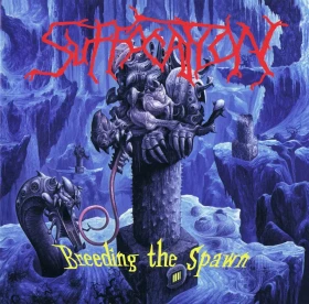 SUFFOCATION · Breeding the Spawn | CLEAR/RED/BLUE/YELLOW SPLATTER LP (Death Metal Vinyl) · Picture 1