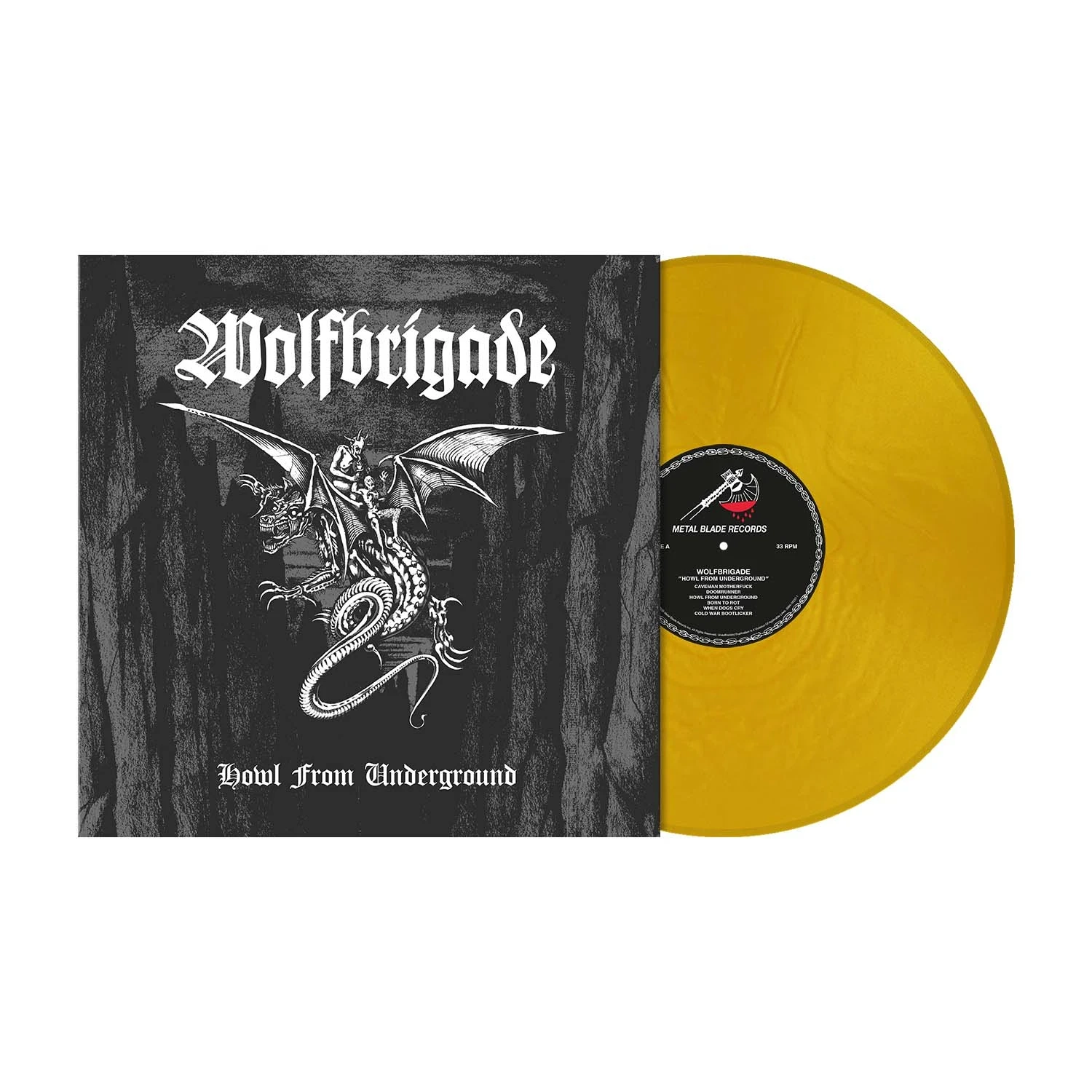 WOLFBRIGADE · Howl From Underground | GOLD LP (Crust Punk/death Metal Vinyl) · Picture 2