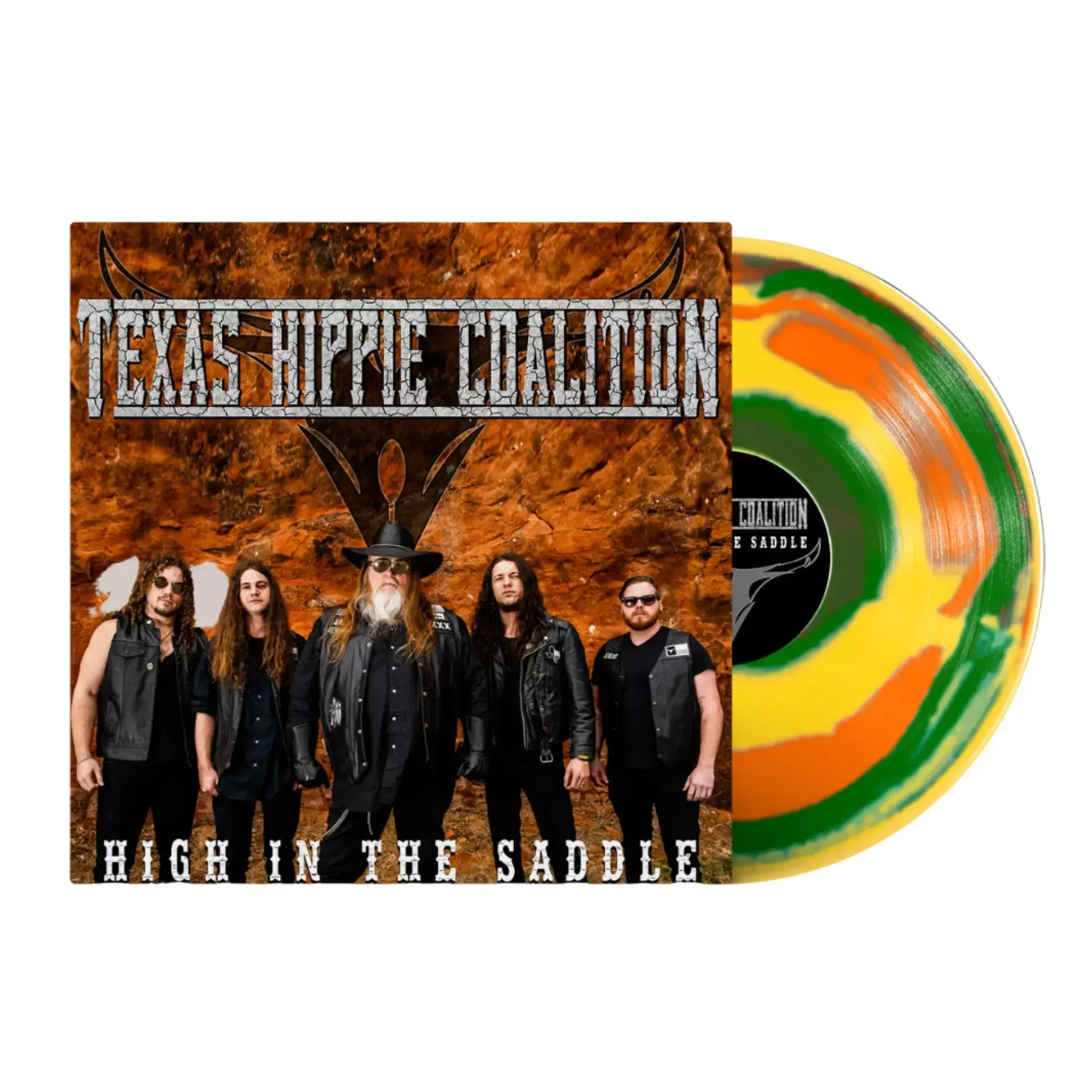 TEXAS HIPPIE COLLECTION · High In The Saddle | YELLOW/GREEN/ORANGE SWIRL LP (Hard Rock Vinyl)