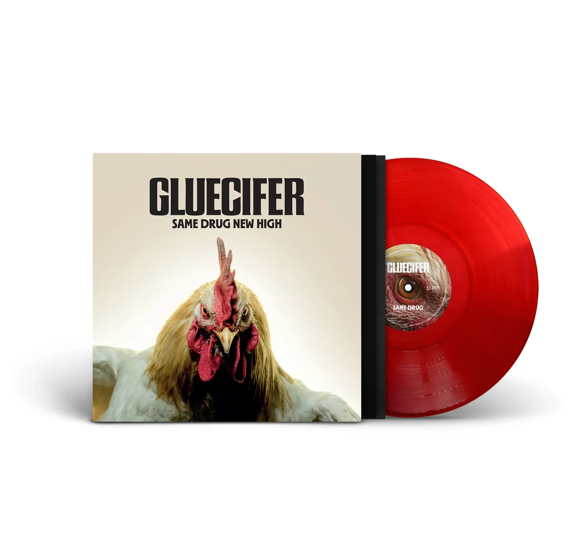 GLUECIFER - Same Drug New High · TRANSPARENT RED LP (Hard Rock Vinyl) · Bild 2