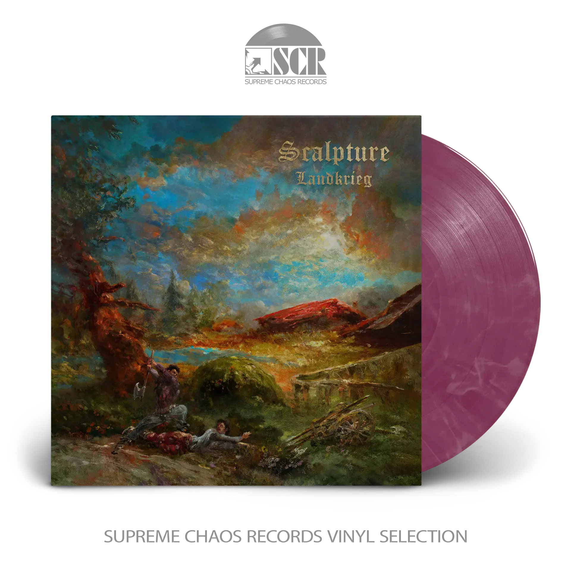 SCALPTURE · Landkrieg | CRYSTAL PURPLE/GOLD LP (Death Metal Vinyl)