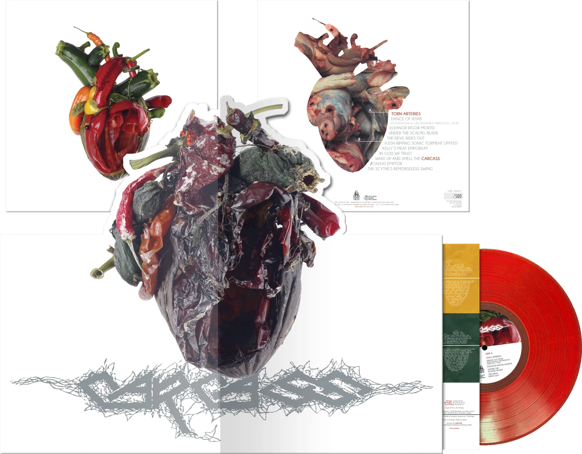 CARCASS · Torn Arteries (Deluxe Pop-Up) | RED LP (Death Metal Vinyl)