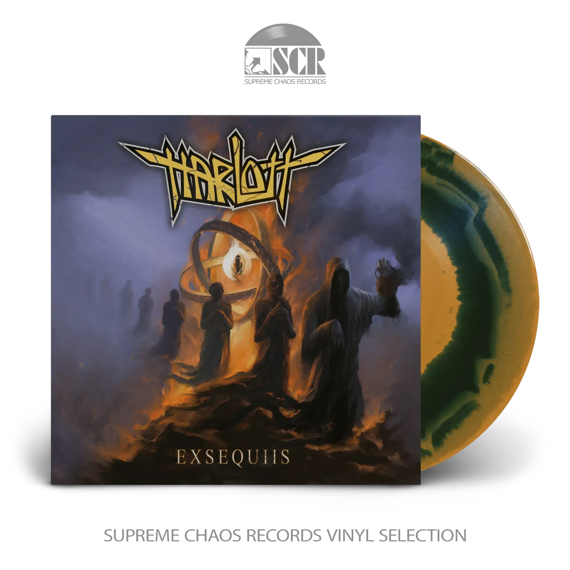 HARLOTT · Exsequiis | ORANGE/BLUE MERGED LP (Thrash Metal Vinyl)
