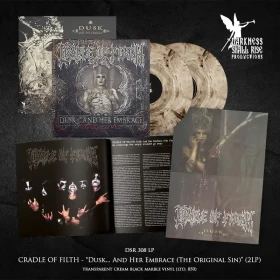 CRADLE OF FILTH · Dusk And Her Embrace (The Original Sin) | CREAM CLEAR/BLACK MARBLED 2LP (Gothic Metal/Black Metal Vinyl) · Picture 2