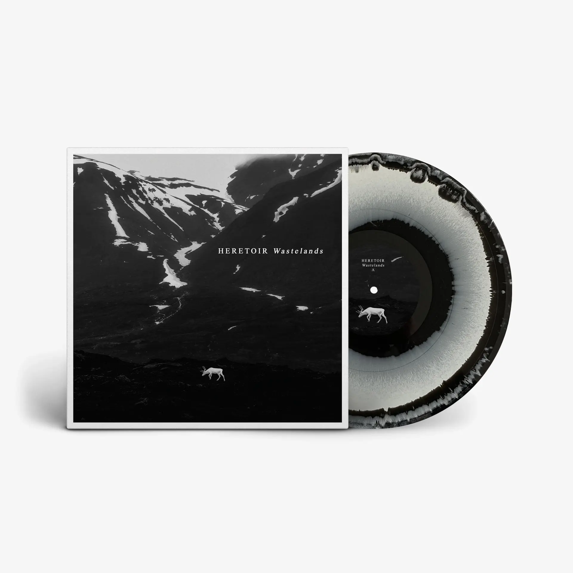 HERETOIR - Wastelands · WHITE/BLACK LP (Black Metal/Progressive Metal Vinyl)