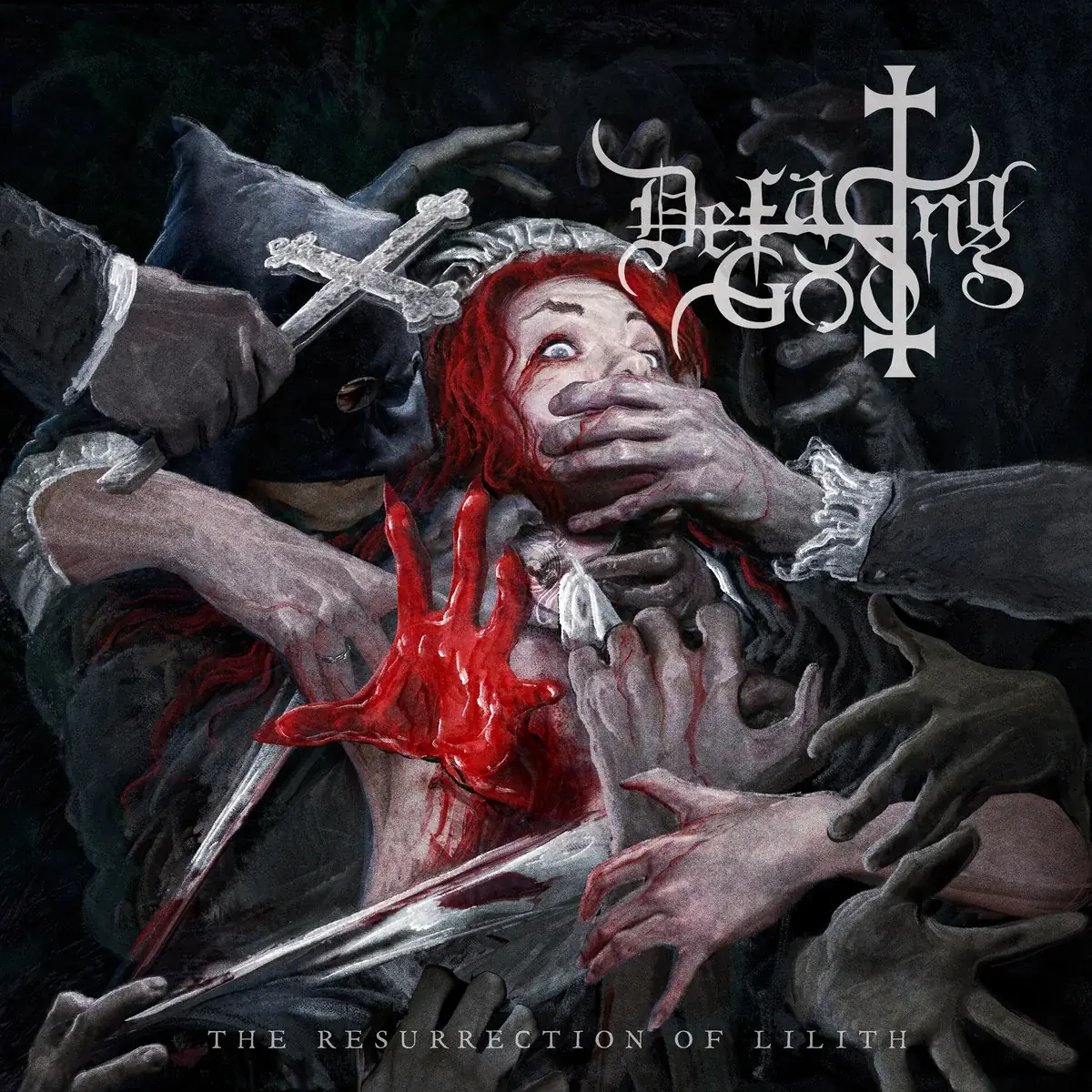 DEFACING GOD · The Resurrection of Lilith | TRANSPARENT RED 2LP (Black Metal Vinyl) · Picture 1