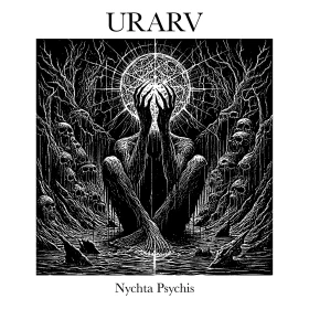 URARV · Nychta Psychis | WHITE LP (Black Metal Vinyl) · Picture 1