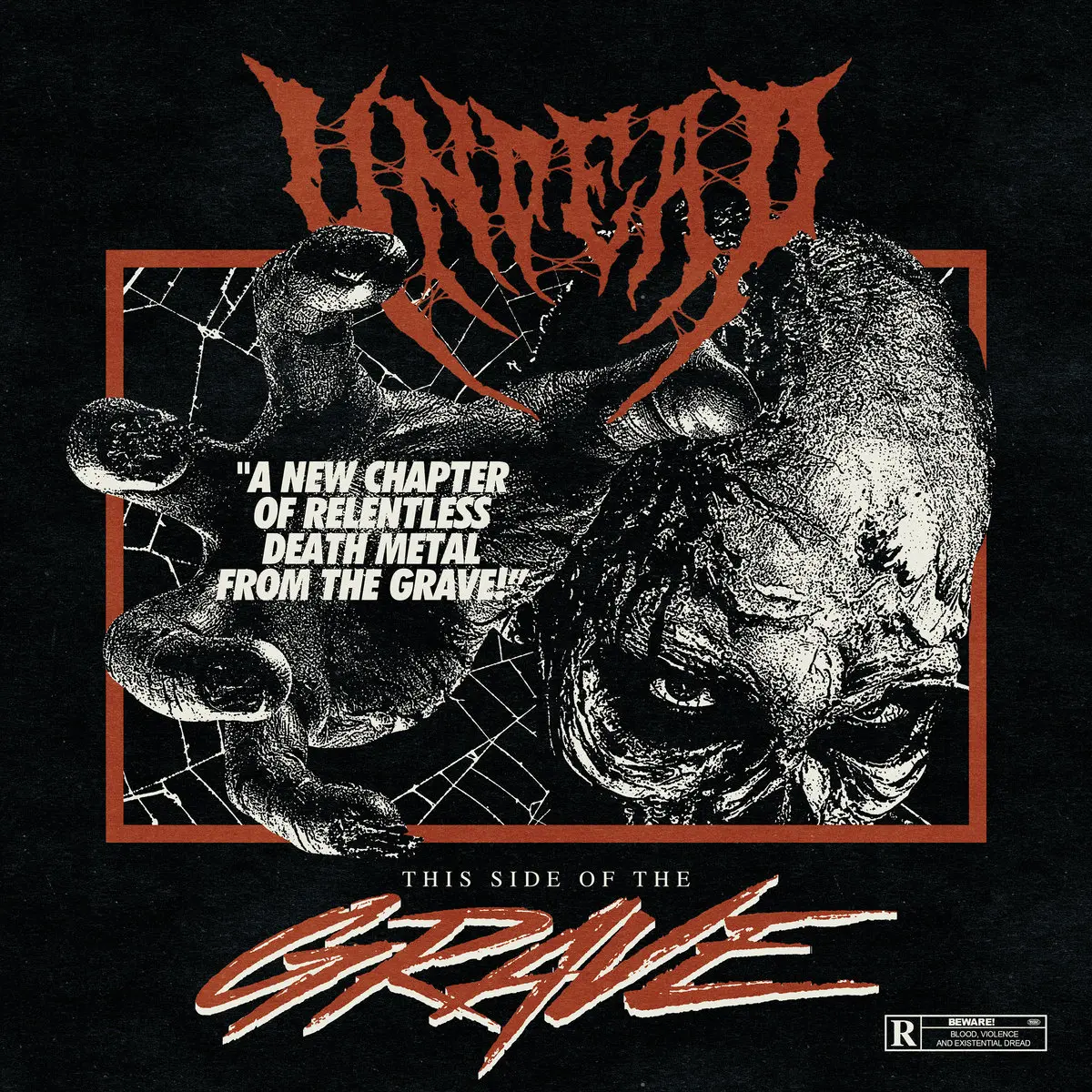 UNDEAD · This Side Of The Grave | CLEAR/RED/BLACK SPLATTER LP (Death Metal Vinyl) · Picture 1