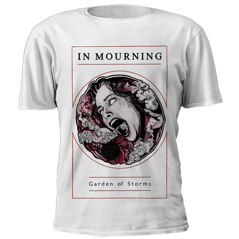 IN MOURNING · Garden of Storms White | T-SHIRT (Death Metal/Doom Metal/Progressive Metal Clothes)