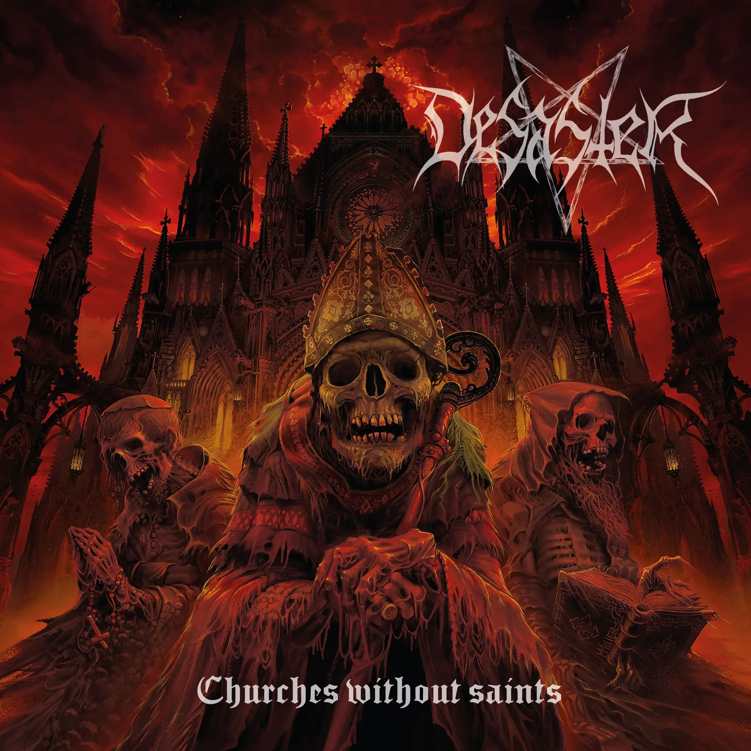 DESASTER - Churches Without Saints · BLACK LP · Picture 1 DESASTER - Churches Without Saints · BLACK LP (Thrash Metal/Black Metal Vinyl) · Picture 1