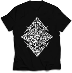 THRONEHAMMER - Chaos Star Logo [T-SHIRT] (Doom Metal/Epic Metal/Death Metal/Heavy Metal Clothes) · Picture 2