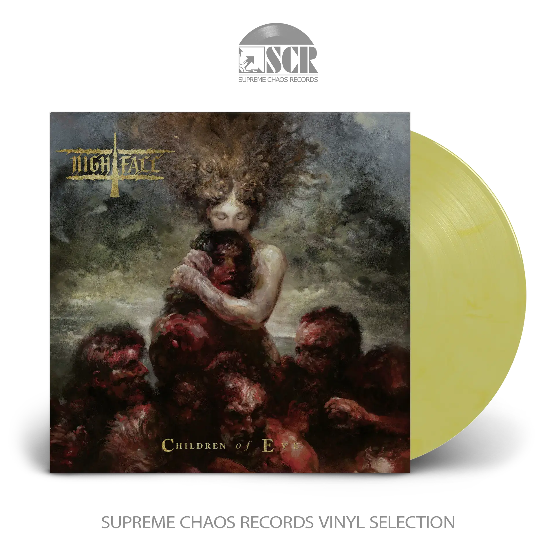 NIGHTFALL · Children Of Eve | WHITE/YELLOW MARBLED LP (Symphonic Death Metal Vinyl)