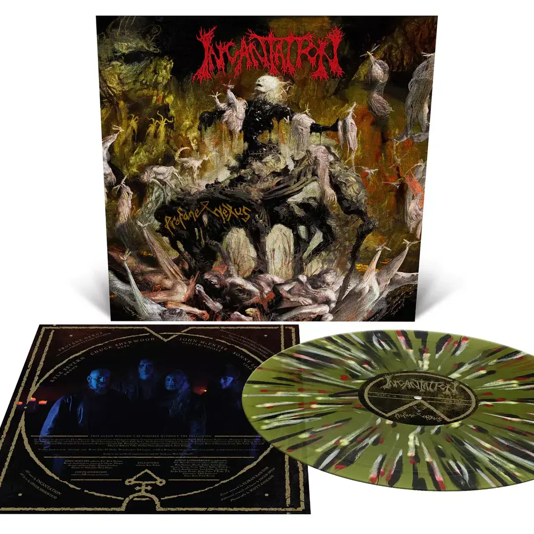 INCANTATION · Profane Nexus | SWAMP GREEN/RED/WHITE/BLACK SPLATTER LP (Death Metal Vinyl)