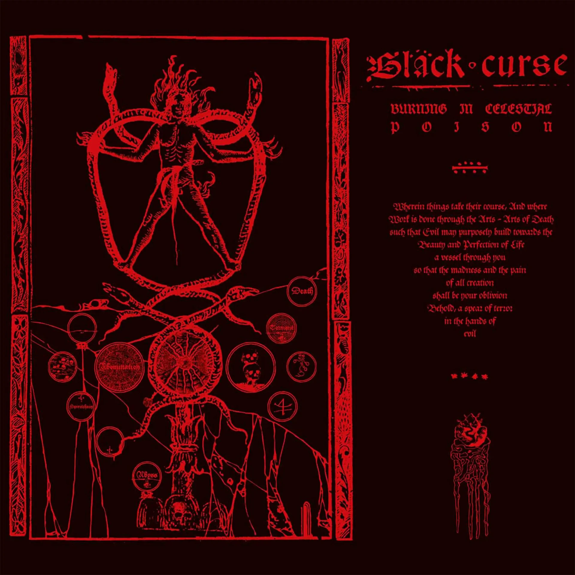 BLACK CURSE - Burning In Celestial Poison · BLACK LP (Black Metal Vinyl) · Picture 1
