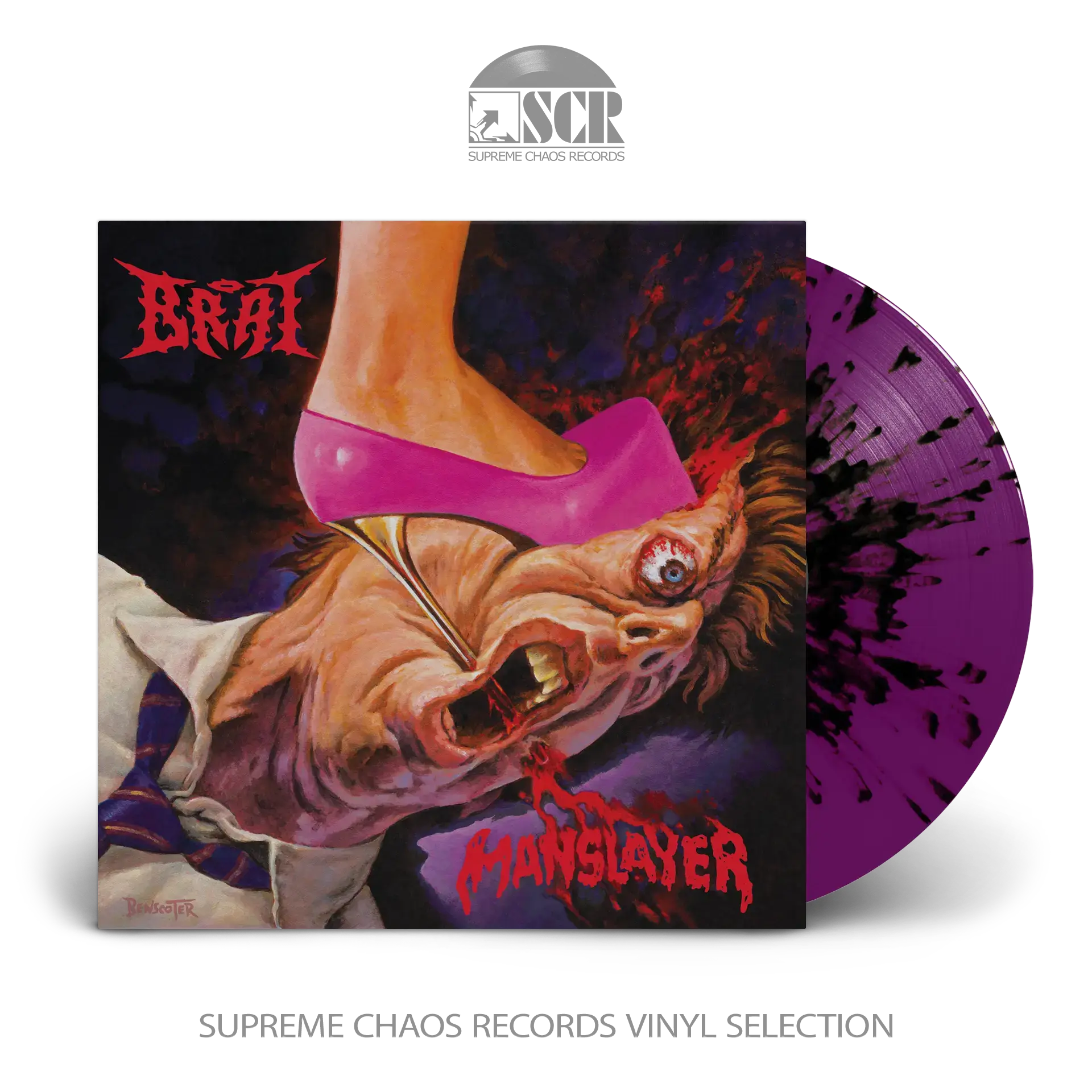 MANSLAYER · Brat | PURPLE/BLACK SPLATTER LP (Rock Vinyl)