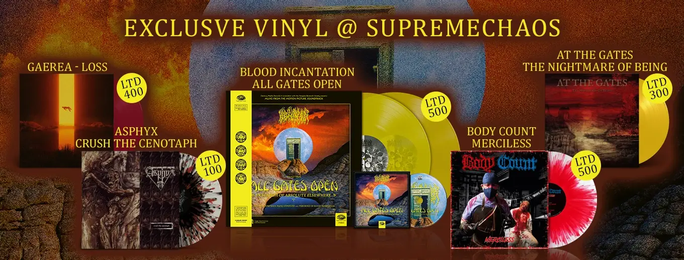 Exclusive vinyl editions at Supreme Chaos Records - new Blood Incantation album on yellow vinyl