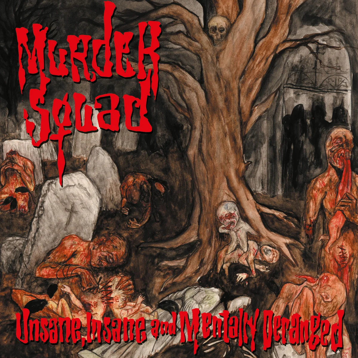 MURDER SQUAD · Unsane, Insane and Mentally Deranged | RED LP (Death Metal Vinyl) · Picture 1