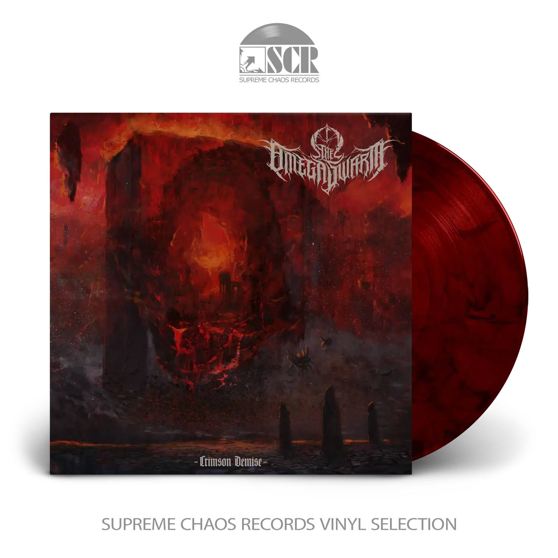 THE OMEGA SWARM · Crimson Demise | RED SMOKE LP (Death Metal Vinyl)
