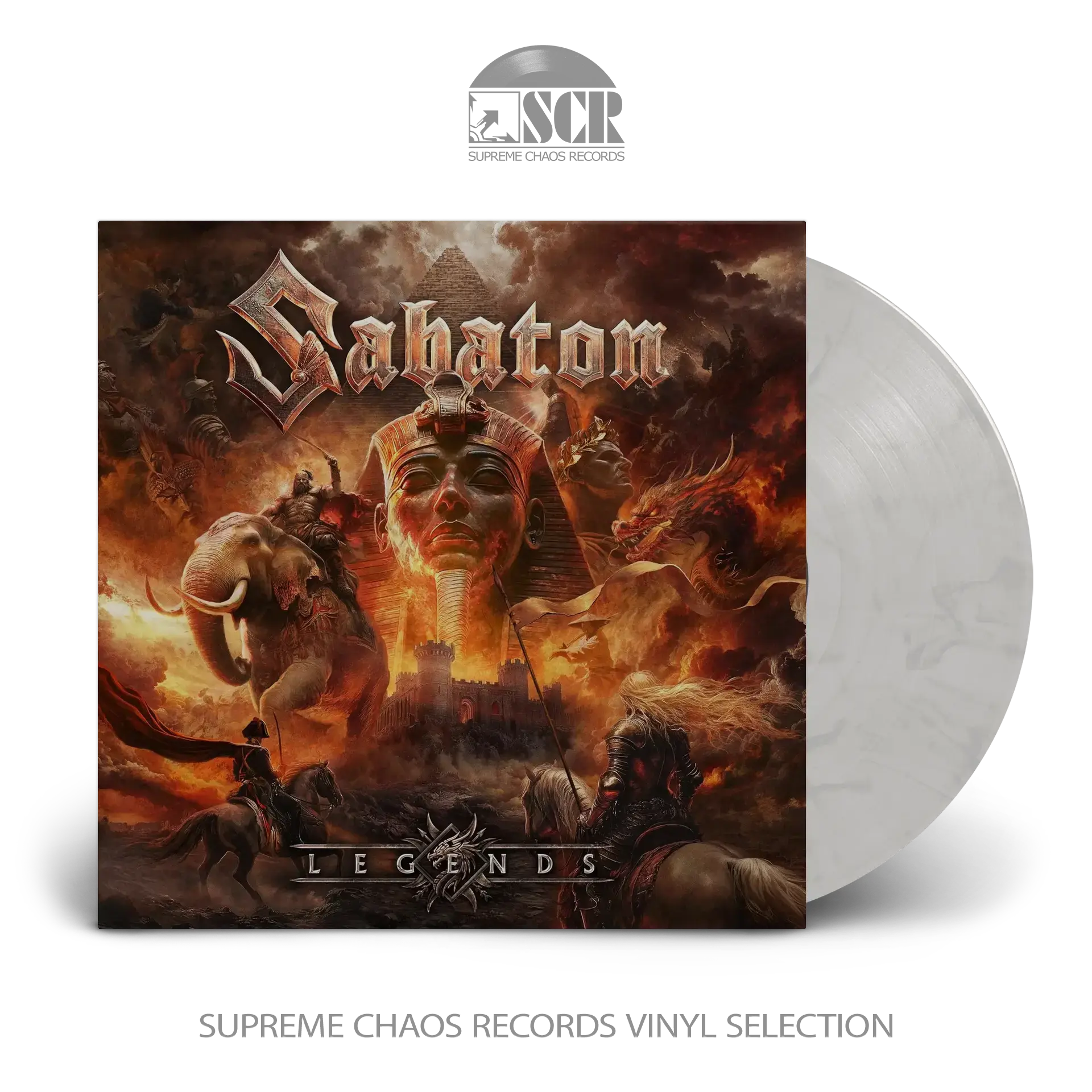 SABATON · Legends (Templars Edition) | WHITE MARBLED LP (Power Metal Vinyl)