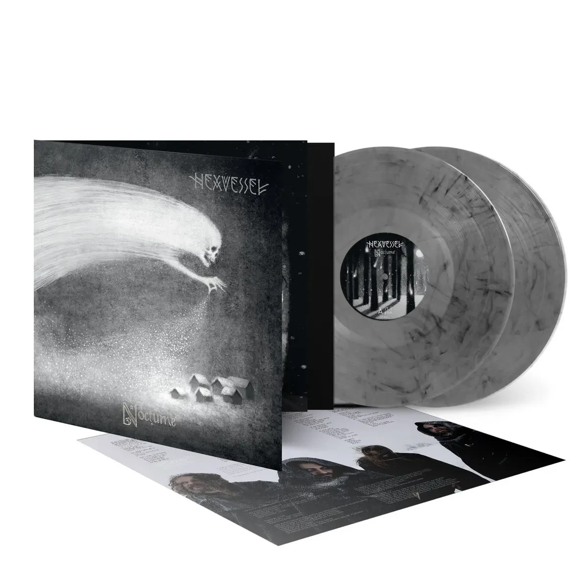 HEXVESSEL · Nocturne | GREY/BLACK MARBLED 2LP (Psychedelic Rock/Folk Metal/Black Metal Vinyl) · Picture 3