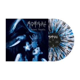 MIDNIGHT · Satanic Royalty | SILVER/BLUE/BLACK SPLATTER LP (Black Metal Vinyl) · Picture 2