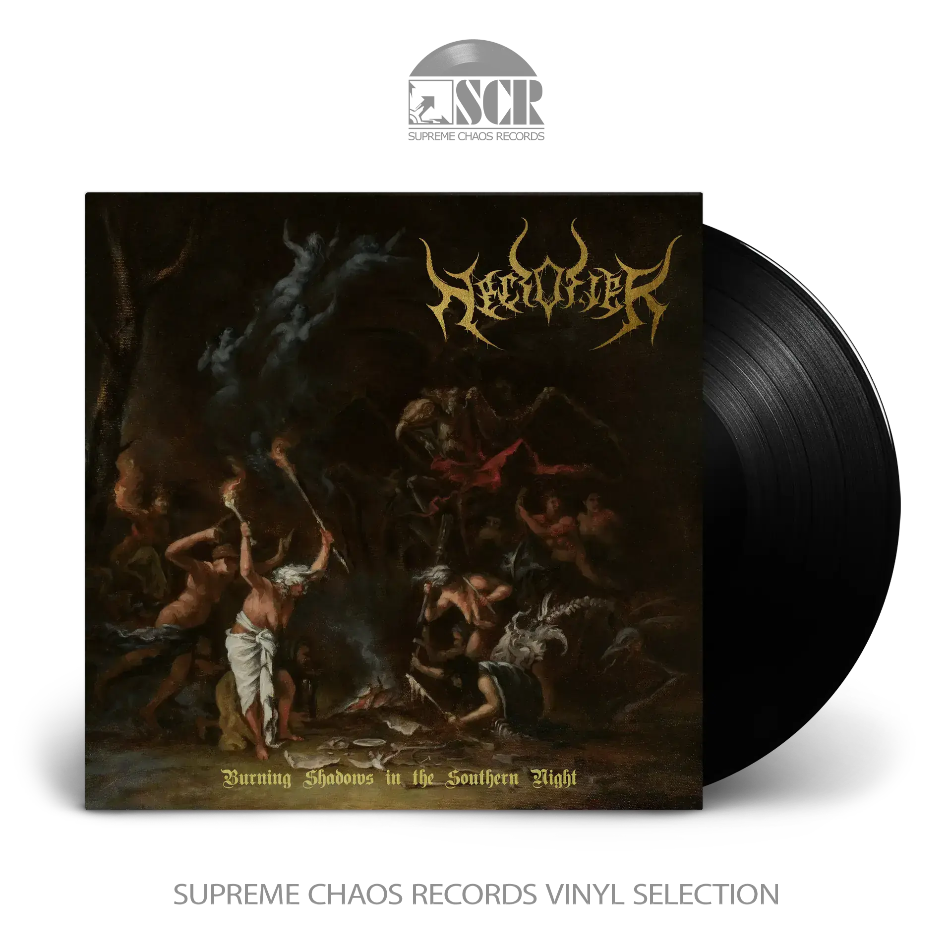 NECROFIER · Burning Shadows in the Southern Night | BLACK LP (Black Metal Vinyl)