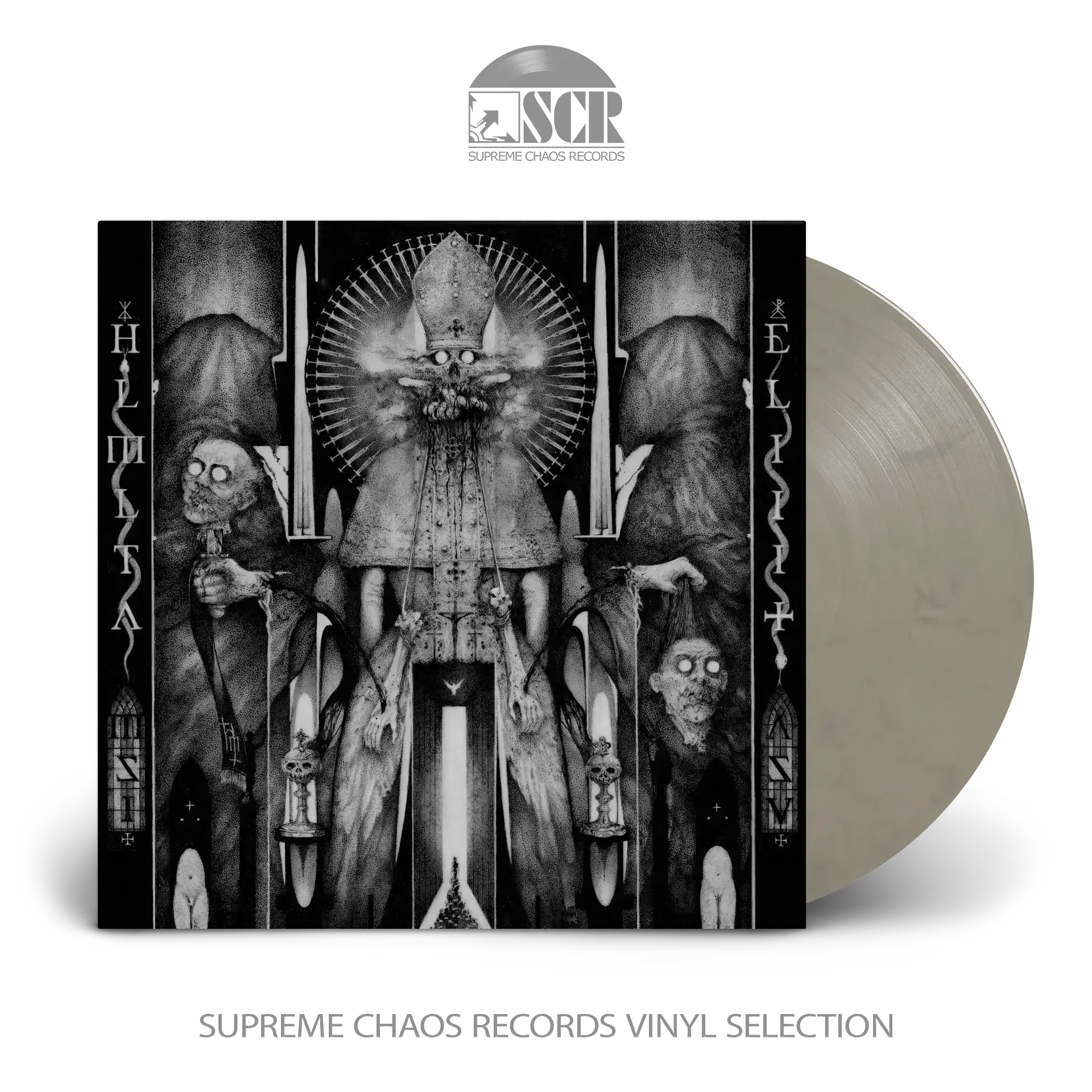 HELL MILITIA · Hollow Void | SILVER/BLACK LP (Black Metal Vinyl)
