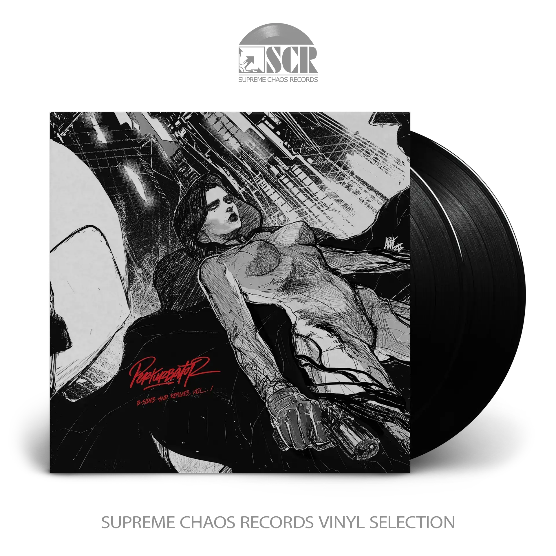 PERTURBATOR · B-Sides And Remixes Vol. I | BLACK 2LP (Dark Electro/Synthwave Vinyl)