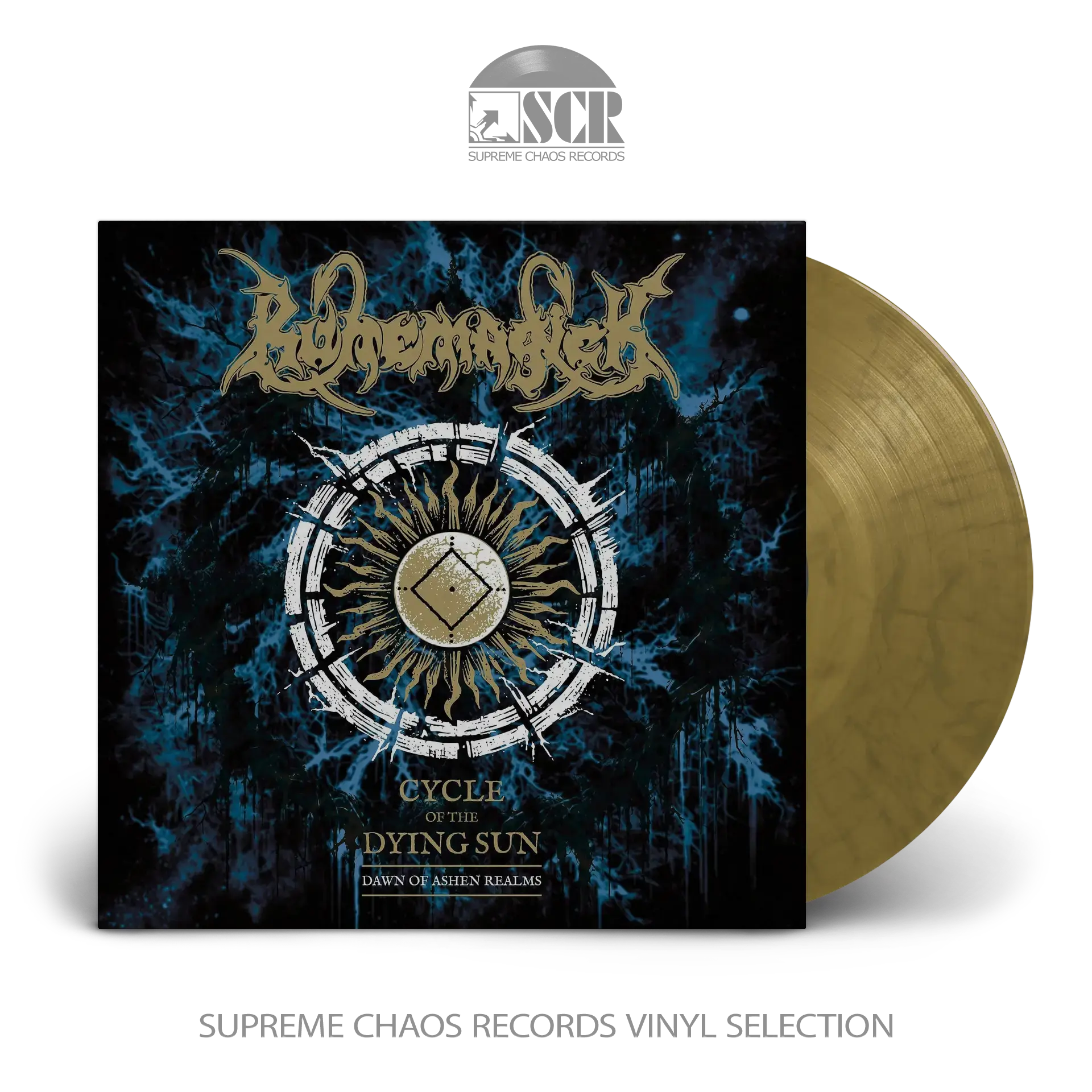 RUNEMAGICK · Cycle of the Dying Sun - Dawn of Ashen Realms | GOLD/BLACK MARBLED LP (Doom Metal/Death Metal Vinyl)