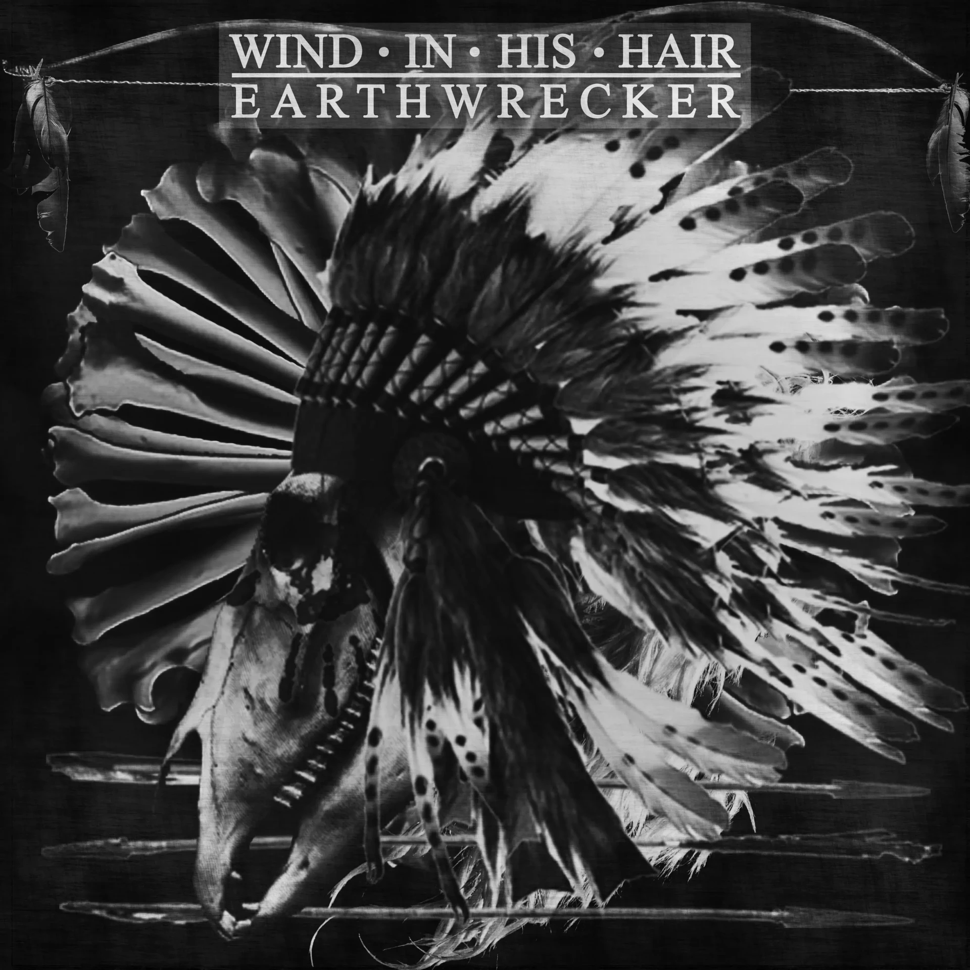 WIND IN HIS HAIR · Earthwrecker | WHITE SPLATTER LP (Black Metal Vinyl) · Picture 1