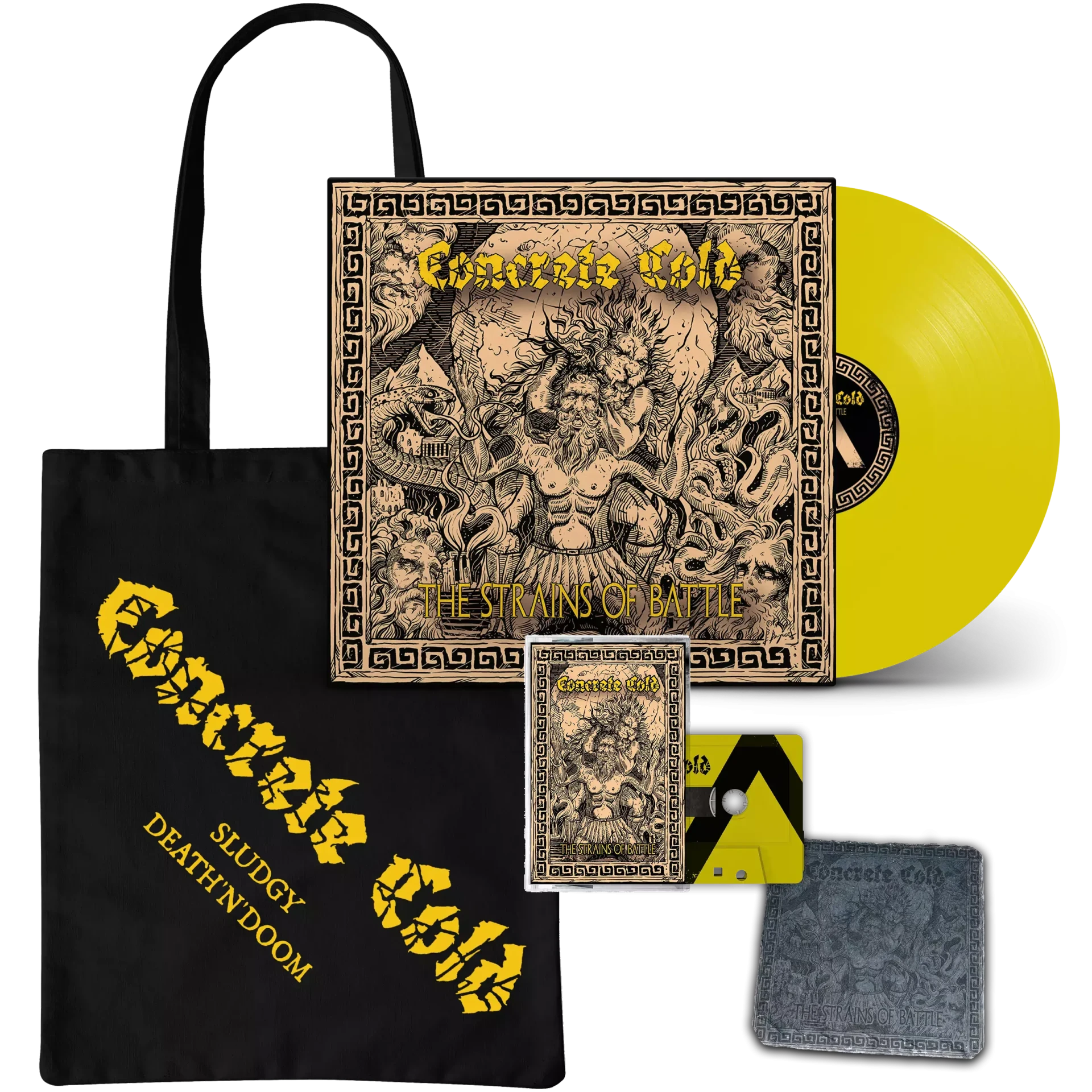 CONCRETE COLD · The Strains Of Battle | VINYL BUNDLE (Death Metal/Sludge Metal Vinyl)