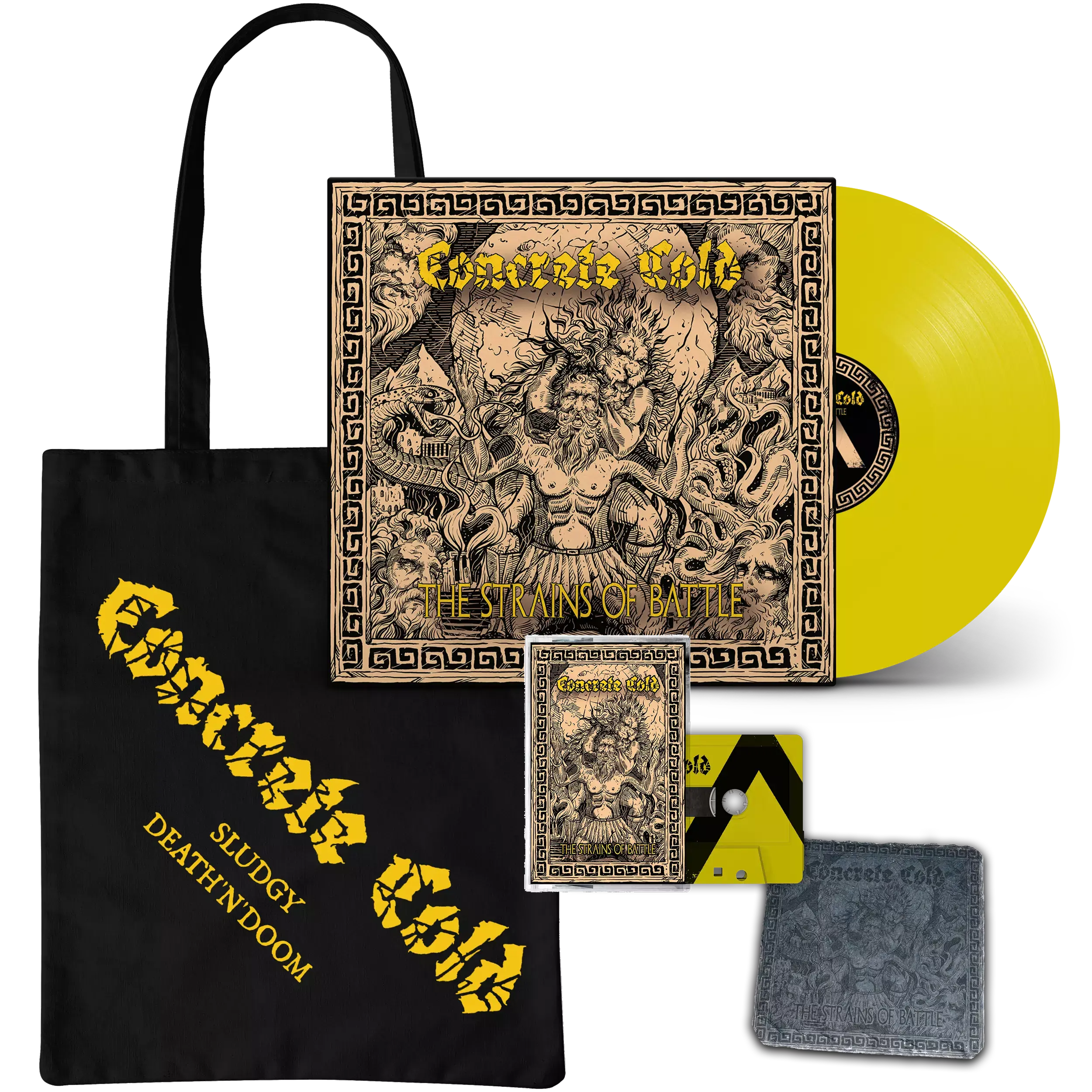 CONCRETE COLD · The Strains Of Battle | VINYL BUNDLE (Death Metal/Sludge Metal Vinyl)