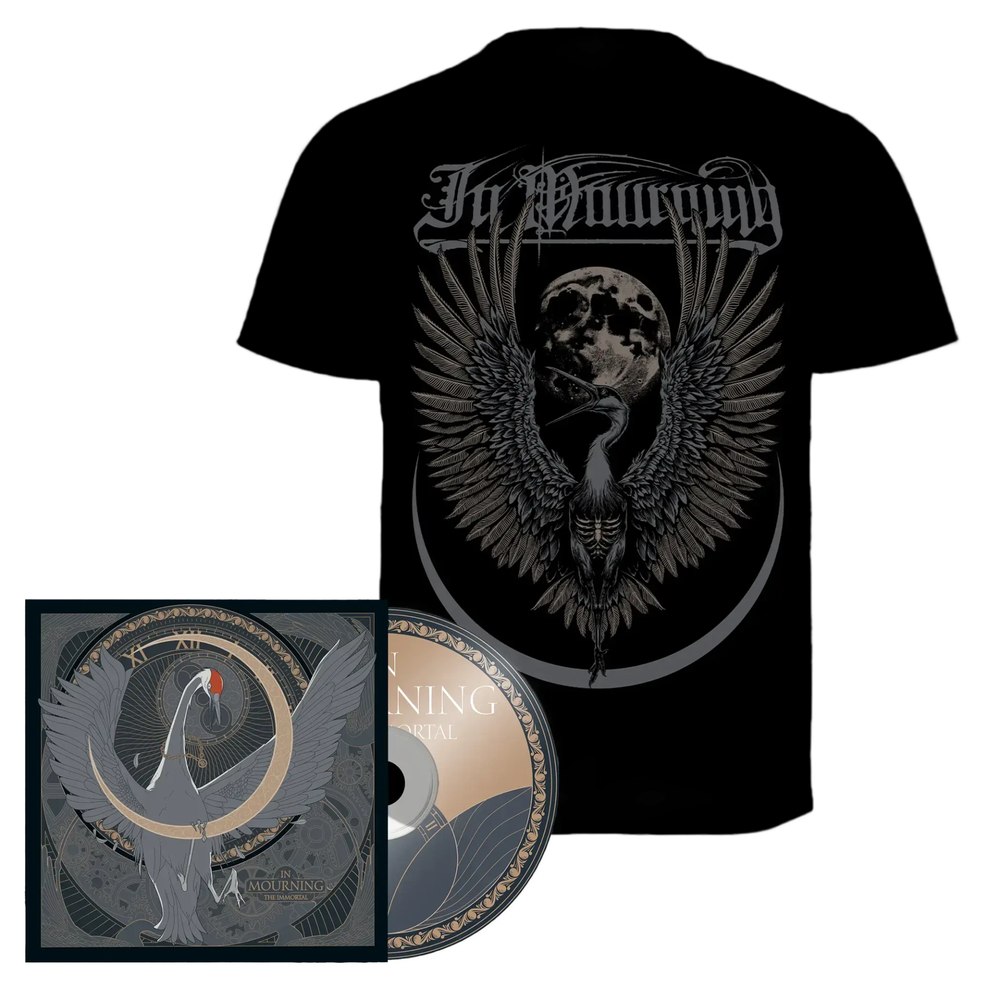 IN MOURNING - The Immortal Bundle · T-SHIRT + CD BUNDLE (Melodic Death Metal/Progressive Metal/Doom Metal CDs)