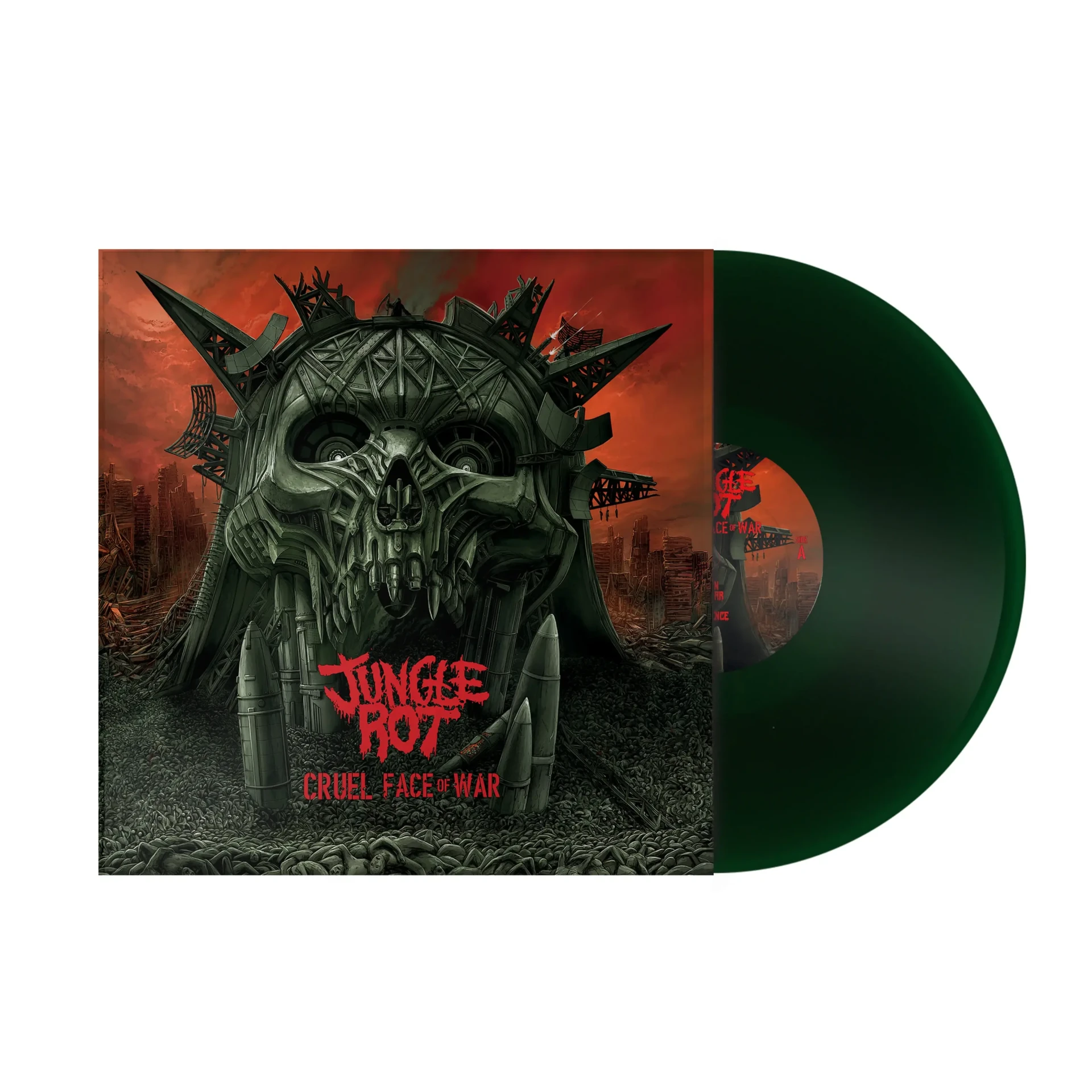 JUNGLE ROT · Cruel Face Of War | JUNGLE GREEN LP (Death Metal Vinyl) · Picture 2