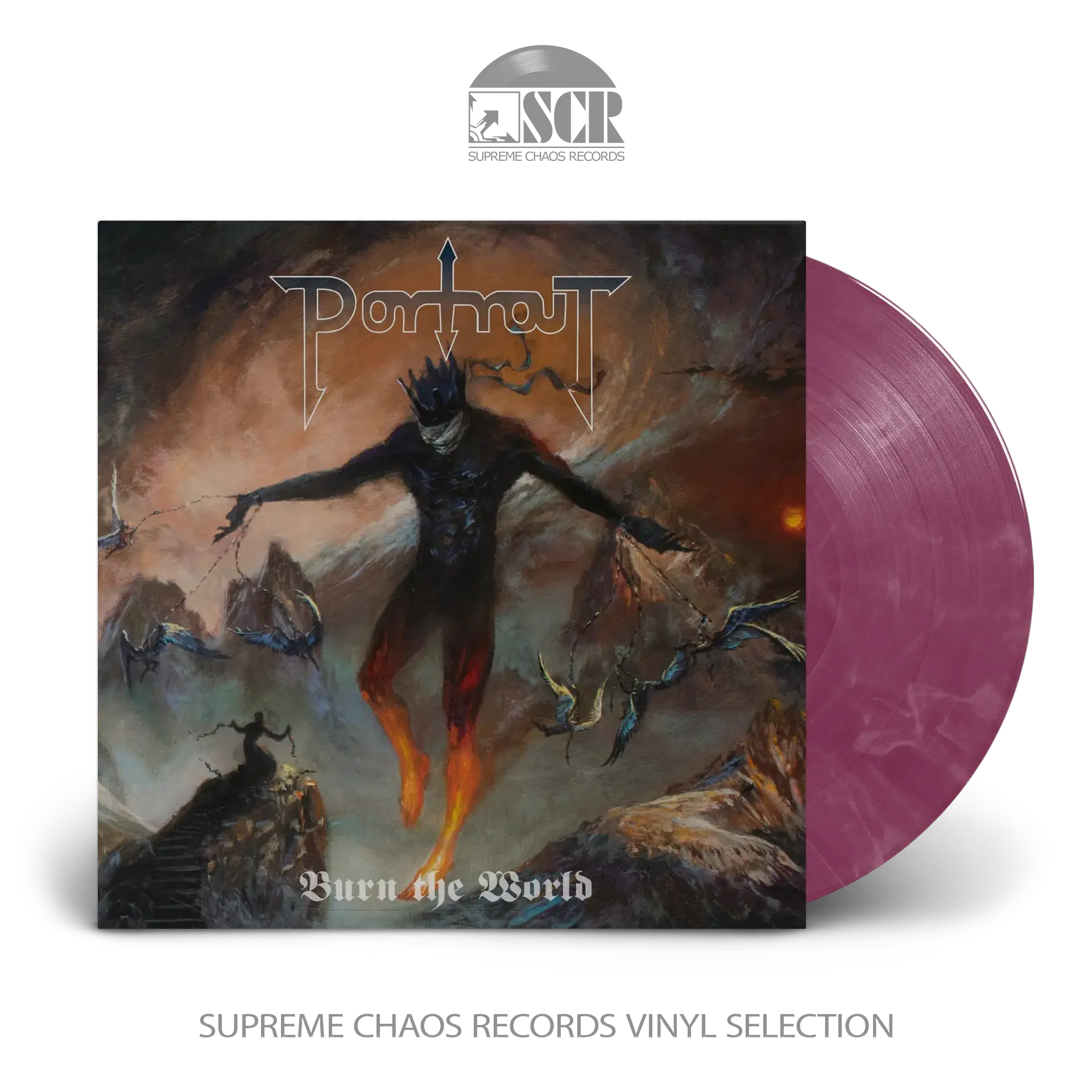PORTRAIT · Burn The World | VIOLET/RED LP (Heavy Metal Vinyl)