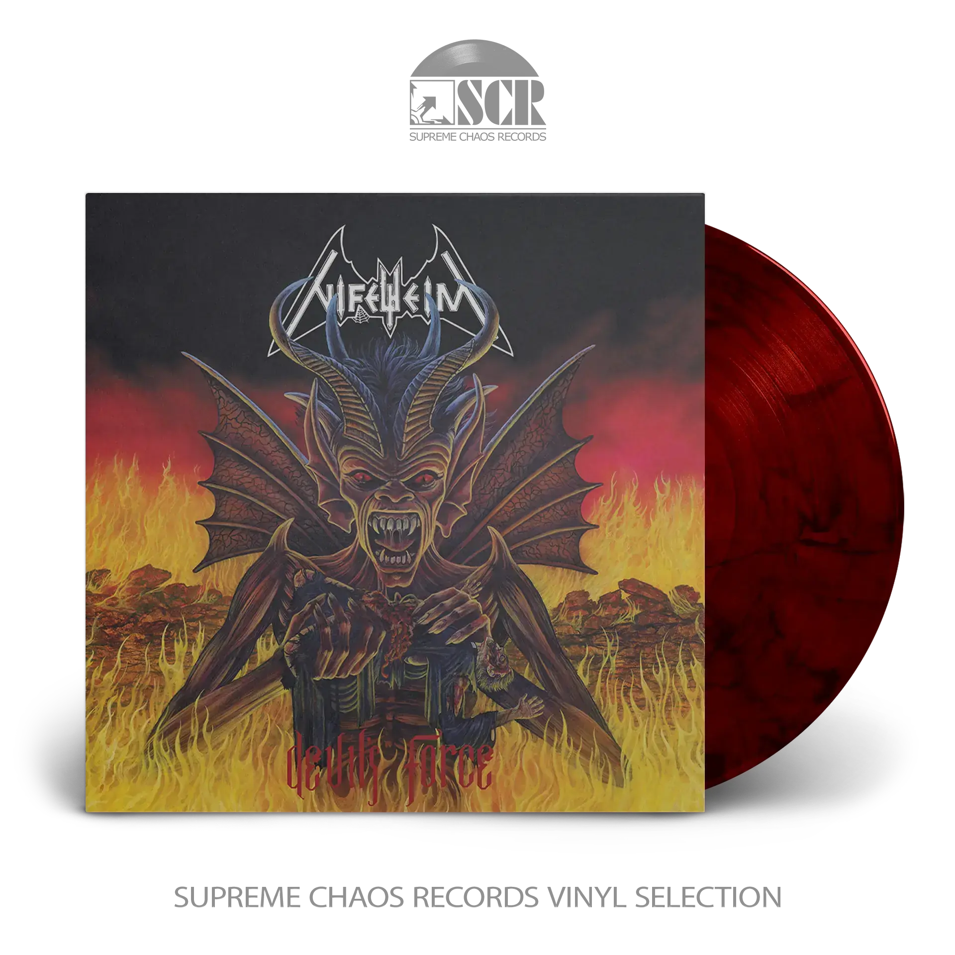 NIFELHEIM - Devil's Force (Re-Release) · RED/BLACK LP NIFELHEIM - Devil's Force (Re-Release) · RED/BLACK LP (Black Metal Vinyl)