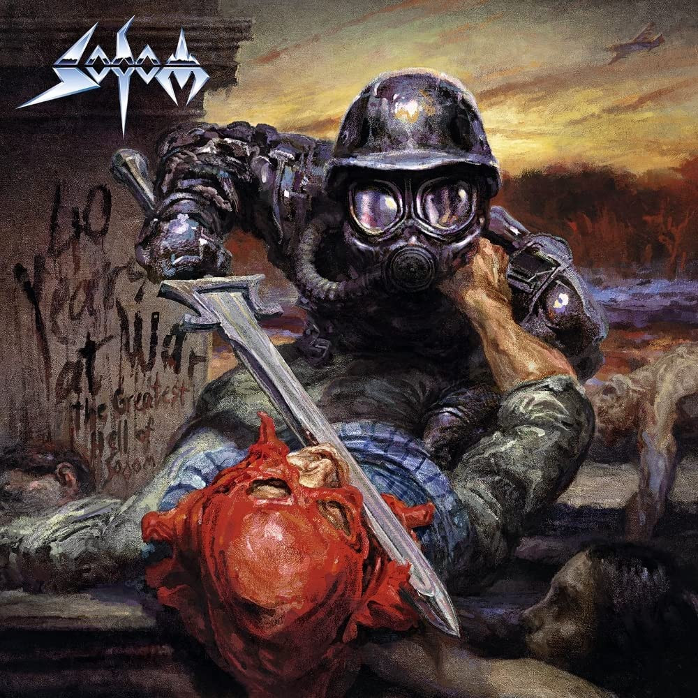 SODOM · 40 Years At War - The Greatest Hell Of Sodom | CRYSTAL CLEAR/BLACK SPLATTER DLP (Thrash Metal Vinyl) · Picture 1