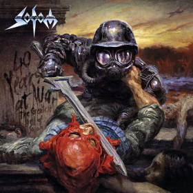 SODOM · 40 Years At War - The Greatest Hell Of Sodom | CRYSTAL CLEAR/BLACK SPLATTER DLP (Thrash Metal Vinyl) · Picture 1