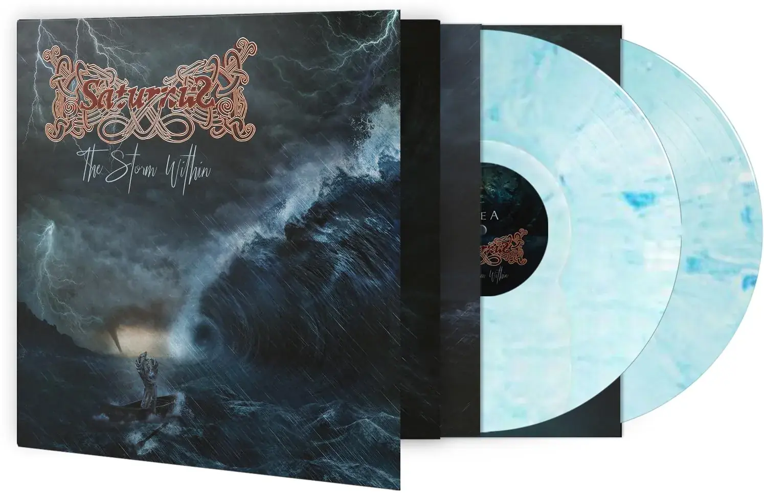 SATURNUS · The Storm Within | WHITE/BLUE 2LP (Doom Metal/Death Metal Vinyl) · Picture 2