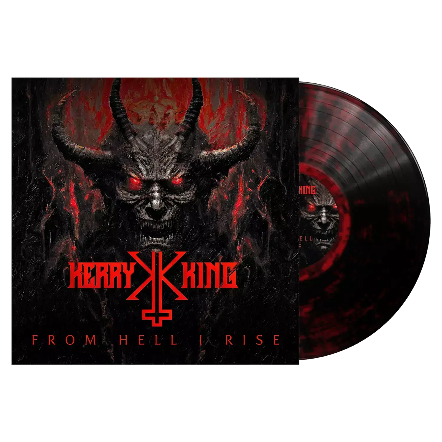 KERRY KING · From Hell I Rise | BLACK / RED MARBLED LP (Thrash Metal Vinyl)