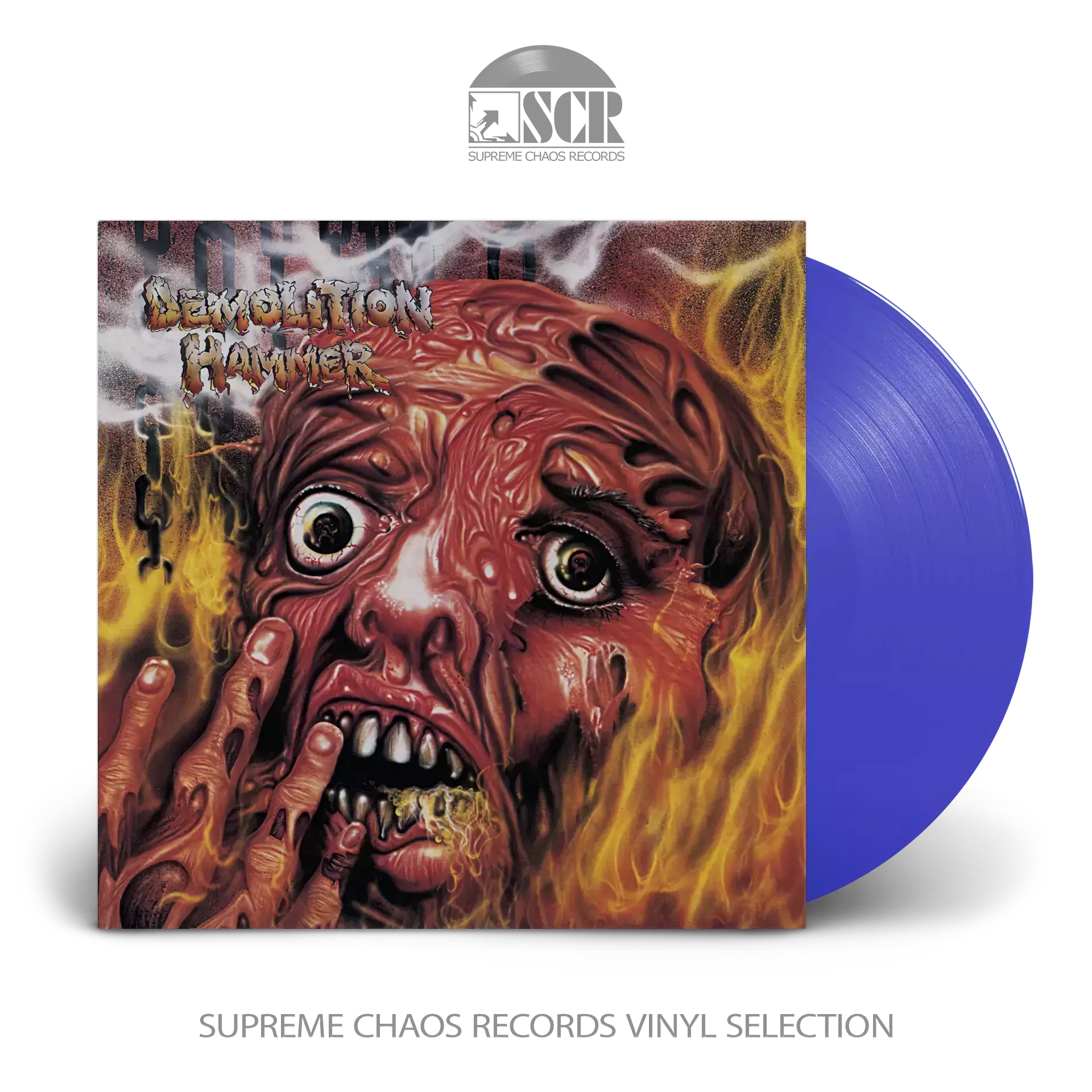 DEMOLITION HAMMER - Tortured Existence (Re-Issue 2023) · TRANSPARENT BLUE LP (Thrash Metal Vinyl)
