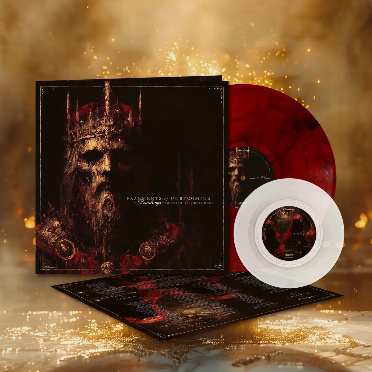 FRAGMENTS OF UNBECOMING · Dawnbringer | RED/BLACK LP+7" (Melodic Death Metal Vinyl) · Picture 3