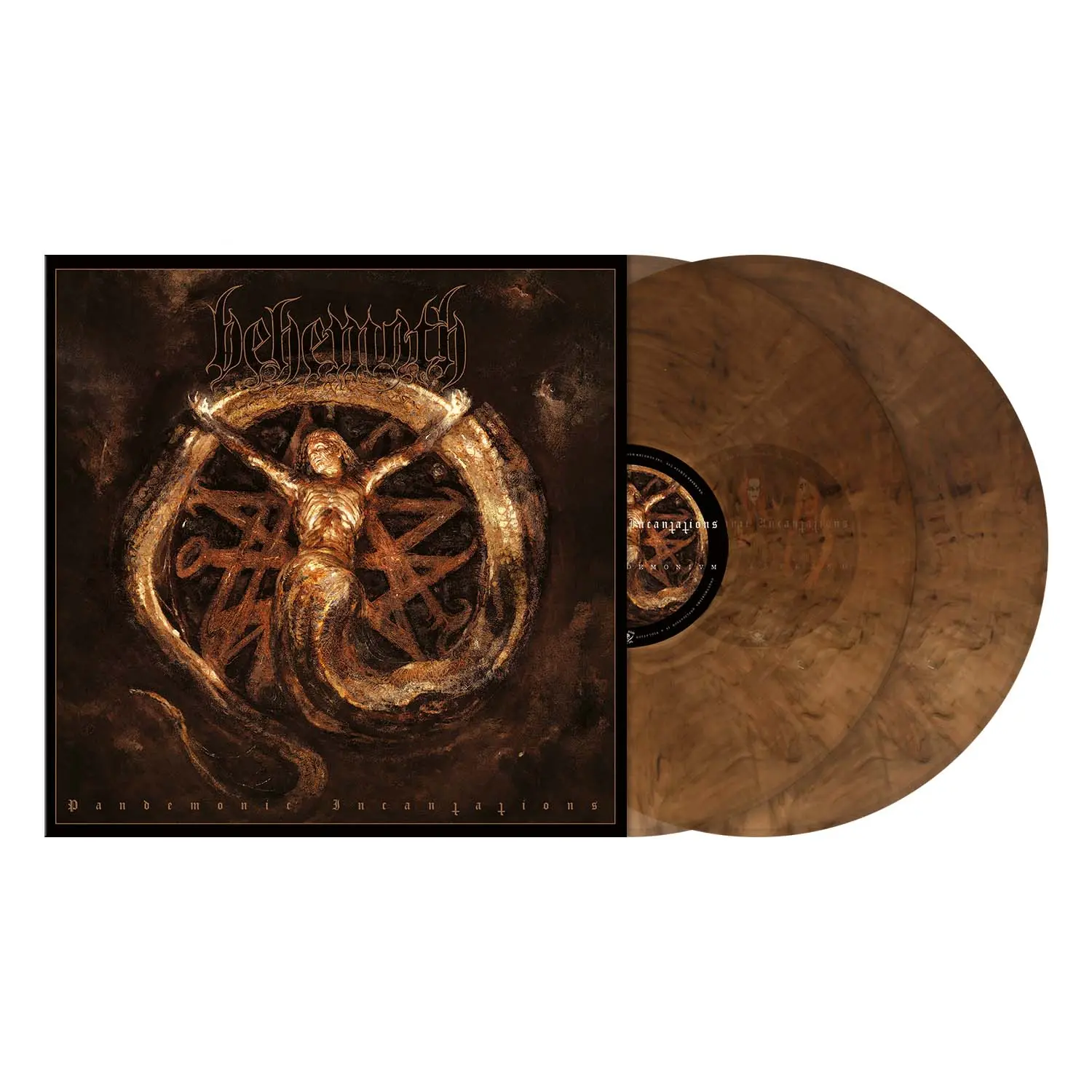 BEHEMOTH · Pandemonic Incantations | CLEAR/BROWN MARBLED 2LP (Black Metal/Death Metal Vinyl) · Picture 3
